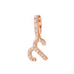 Affinity Charm Aries Zodiac Sign with clear Crystals Rose Gold Plated