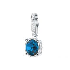 Affinity Virgo Birthstone Charm made with Sapphire Crystals Rhodium Plated