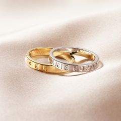 Personalised Family Engraved Ring in Sterling Silver