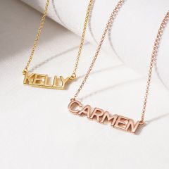 Customised Name Necklace Bold Personalised Necklace Sterling Silver