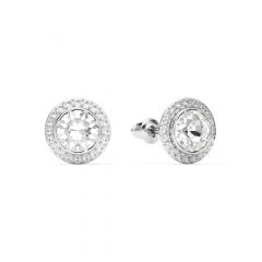 Angelic Stud Earrings Clear Crystals Rhodium Plated