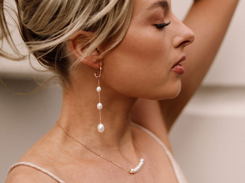 wearing-mix-pearl-charms-huggies-necklace-myjewellerystory