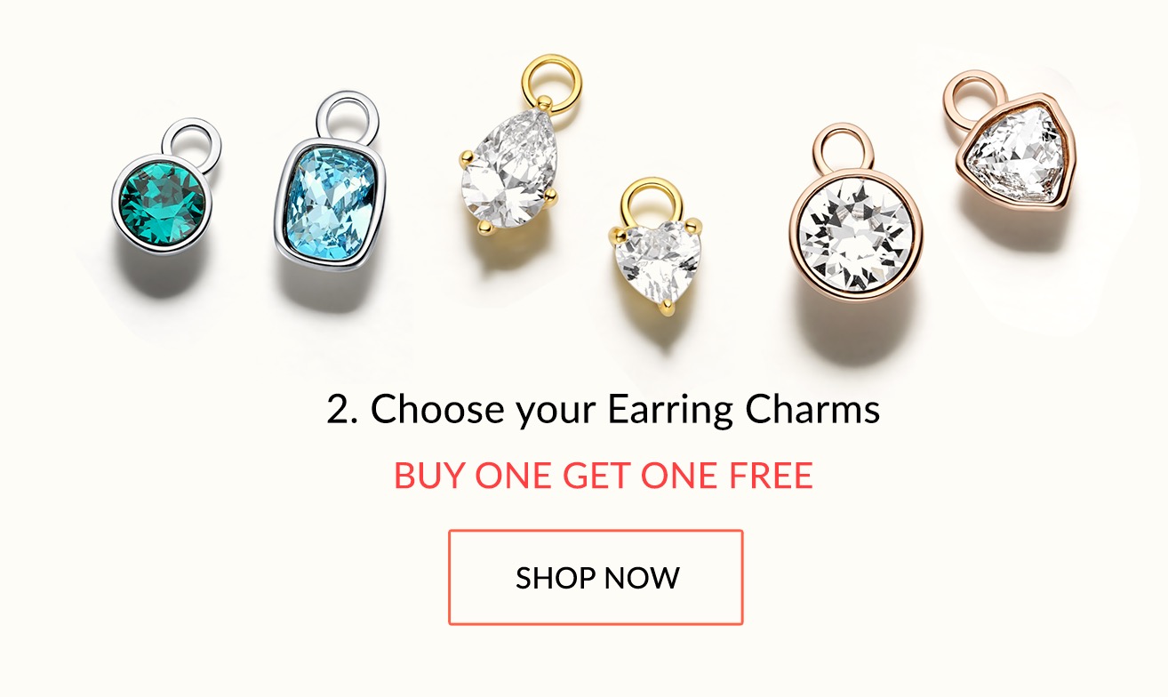 Hoop Earring Charms Earrings